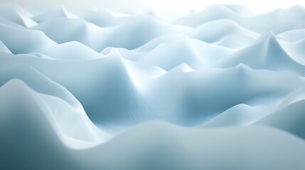 Obraz premium Abstract Blue Undulating Landscape Digital Art