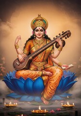Fototapeta premium Goddess Saraswati
