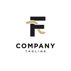 Letter F Rope Logo Icon Vector © Imam