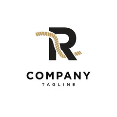 Letter R Rope Logo Icon Vector