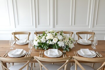 Elegant White Floral Centerpiece for a Wedding Reception