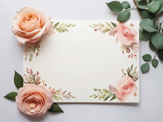 Beautiful wedding invite featuring delicate flowers.