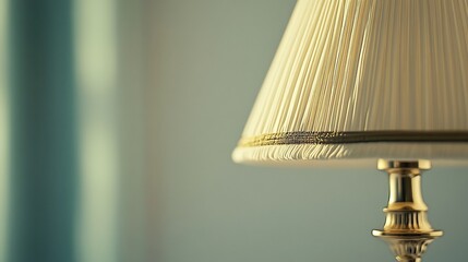 Elegant lampshade, sunlit room, interior design, home decor, close-up
