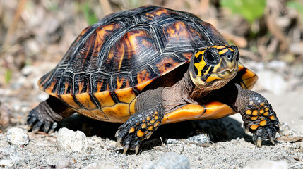 Close-up View of a Florida Box Turtle in its Natural Habitat