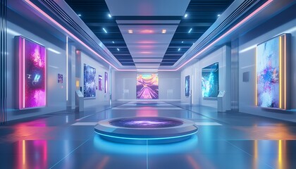 Obraz premium Isometric 3D design of modern airport interior with tunnel and corridor