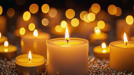 Candlelight Glow: Peaceful Moments of Warmth and Tranquility