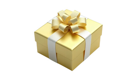Obraz premium Luxury gold gift box presents on transparent background