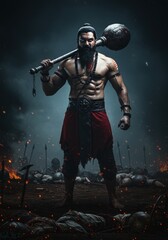 Naklejka premium Happy Dussehra Happy Vijayadashami, Kubhkaran