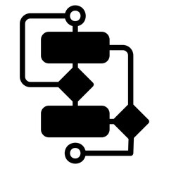 Algorithm glyph icon