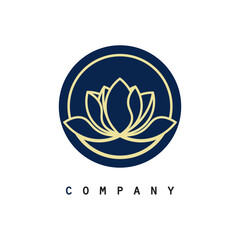 Lotus flower. Contour vector illustration for packaging, corporate identity, labels, postcards, invitations.