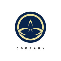 Lotus flower. Contour vector illustration for packaging, corporate identity, labels, postcards, invitations.