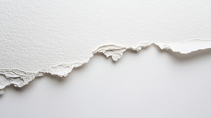 Torn white paper texture, studio backdrop, minimalist design, craft background