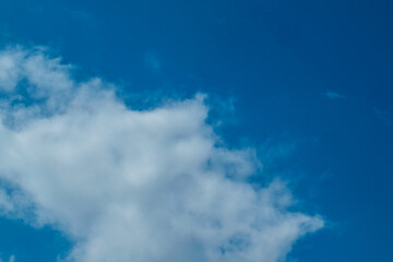 White clouds in blue sky, clear sky