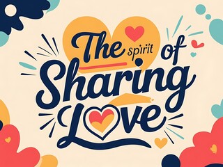 Fototapeta premium The Spirit of Sharing Love Hearts Flowers