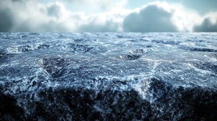 Rough stone texture, cloudy sky backdrop