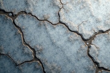 Obraz premium Weathered gray marble with subtle cracks and fissures, geological, worn, smooth