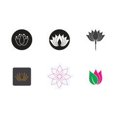 Obraz premium Beauty Vector lotus flowers design logo