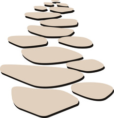 Stone Path Walkway Texture Illustration