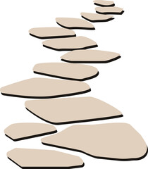 Stone Path Walkway Texture Illustration