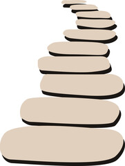 Stone Path Walkway Texture Illustration