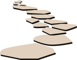 Stone Path Walkway Texture Illustration