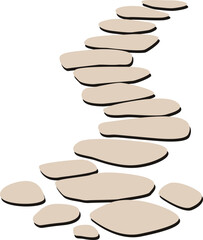 Stone Path Walkway Texture Illustration