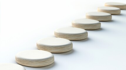 White stone path, steps, minimalist, background, product display