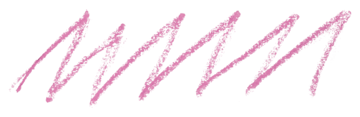 pink pencil strokes isolated on transparent background