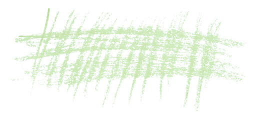 green pencil strokes isolated on transparent background