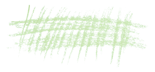 green pencil strokes isolated on transparent background