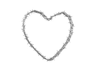 Barbed wire heart