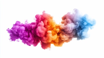 Colorful ink swirling in water, abstract background, studio shot, design element