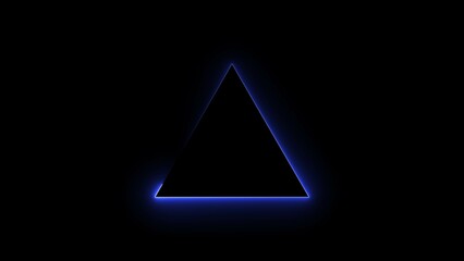 Fototapeta premium Abstract beautiful neon triangle shape icon background 4k illustration.