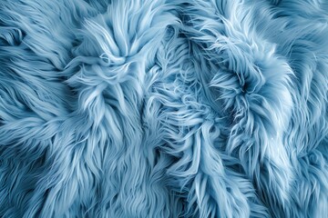 Obraz premium Blue fluffy fabric background. Blue fur texture