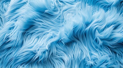 Blue fluffy fabric background. Blue fur texture