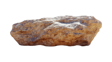 Isolated desert rock on black background, suitable for compositing