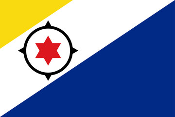 High detailed flag of Bonaire. National Bonaire flag. South America. 3D illustration.