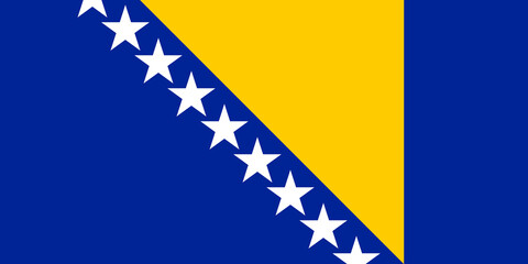 Fototapeta premium High detailed flag of Bosnia and Herzegovina. National Bosnia and Herzegovina flag. Europe. 3D illustration.