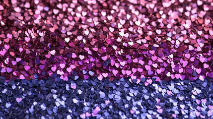 Obraz premium vibrant burst of red and pink confetti hearts creates festive atmosphere, perfect for celebrations and romantic occasions. shimmering colors add joy and excitement