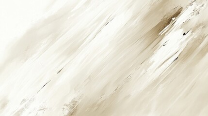Obraz premium Abstract Beige and White Brush Stroke Painting