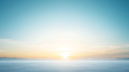 Obraz premium Serene Winter Sunset Over Snowy Plains