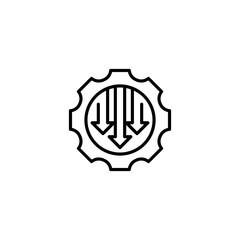 Productivity Decrease line icon. Universal creative premium symbol. Vector sign icon logo template. Vector illustration