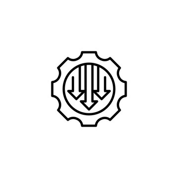 Productivity Decrease line icon. Universal creative premium symbol. Vector sign icon logo template. Vector illustration