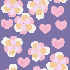 Vector Pink Heart Seamless Pattern for Valentine’s Day and Romantic Decor