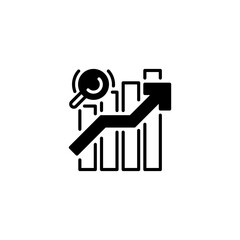 Market Analysis Positive line icon. Universal creative premium symbol. Vector sign icon logo template. Vector illustration