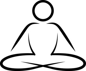 Meditation Pose Yoga and Wellness Logo