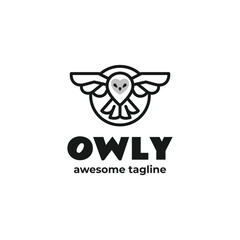 Owly Line Art Logo