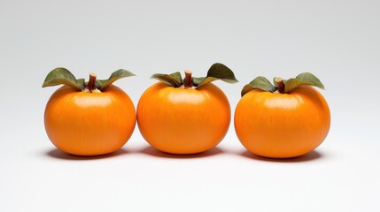 Three ripe mandarins in a row