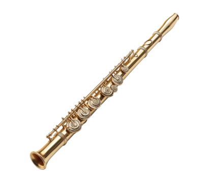 Flute isolated on transparent background, cut out