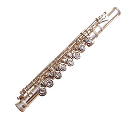 Fototapeta premium Flute isolated on transparent background, cut out